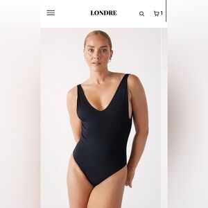 Londre Black One Piece Swimsuit